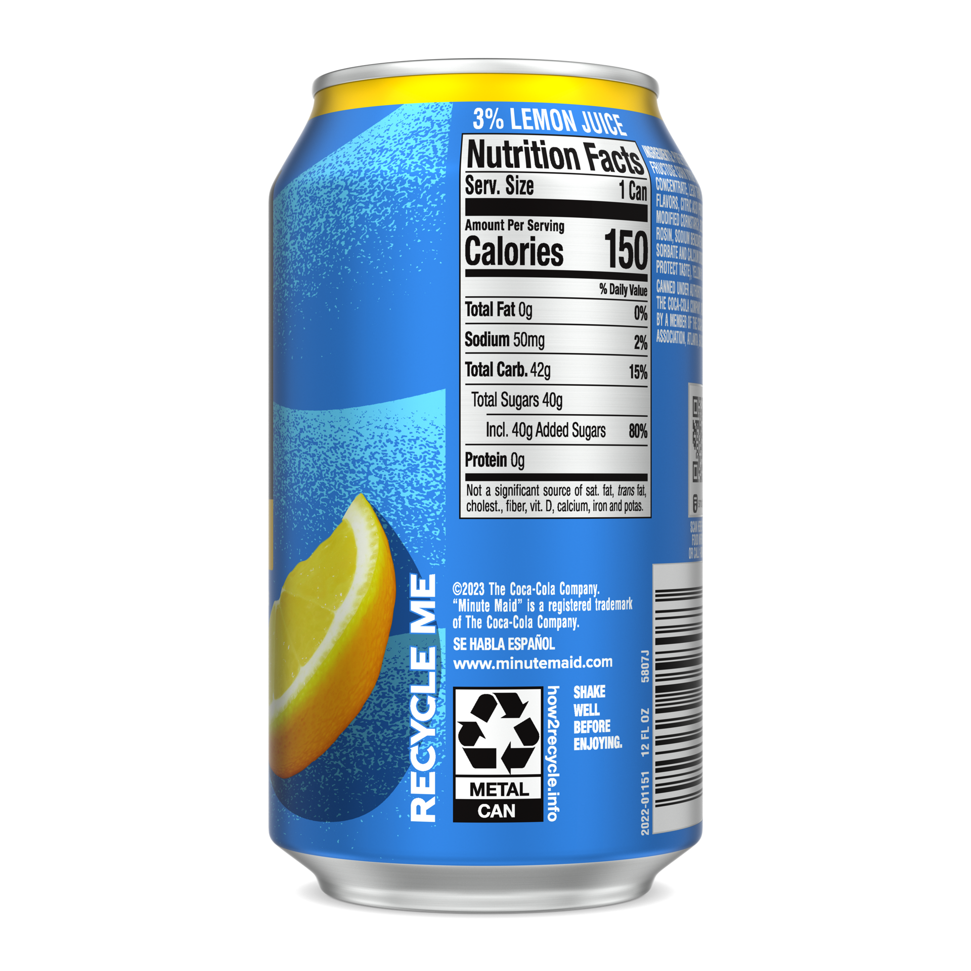 slide 4 of 5, Minute Maid Lemonade Can, 12 fl oz, 12 fl oz