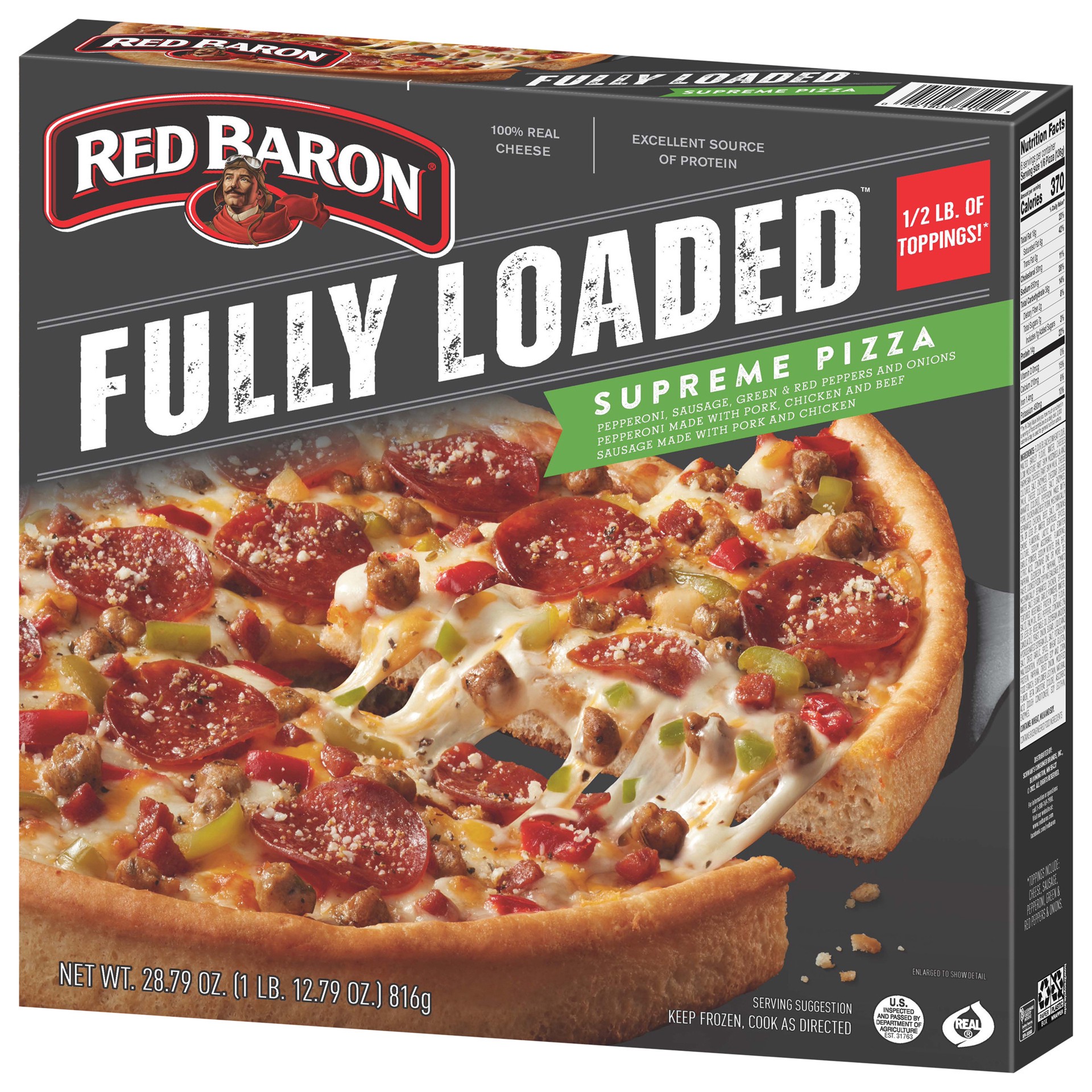 slide 3 of 5, Red Baron Fully Loaded Supreme Pizza 28.79 oz, 28.79 oz