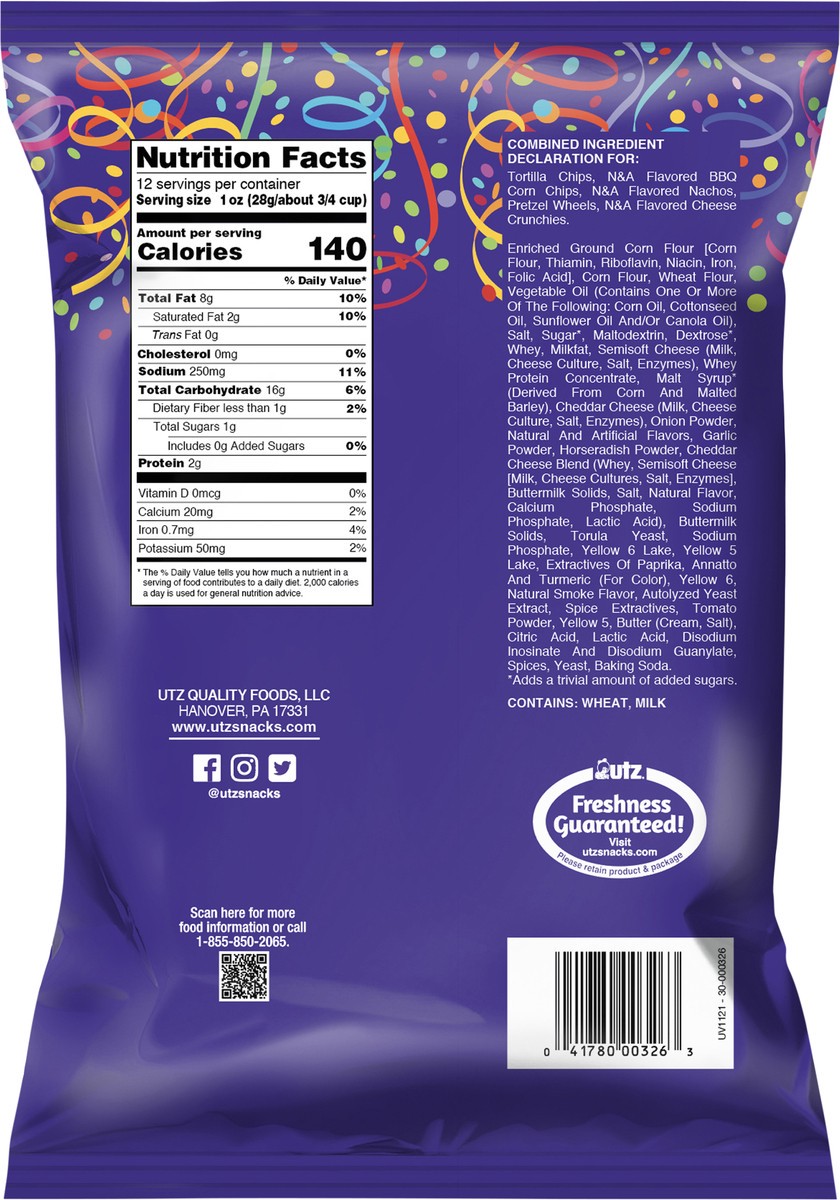 slide 2 of 10, Utz Party Mix Snacks 12 oz, 12 oz