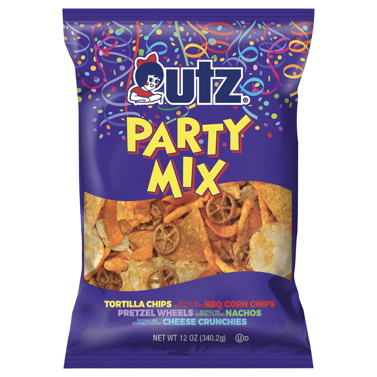 slide 1 of 1, Utz Party Mix Chips, 12 oz
