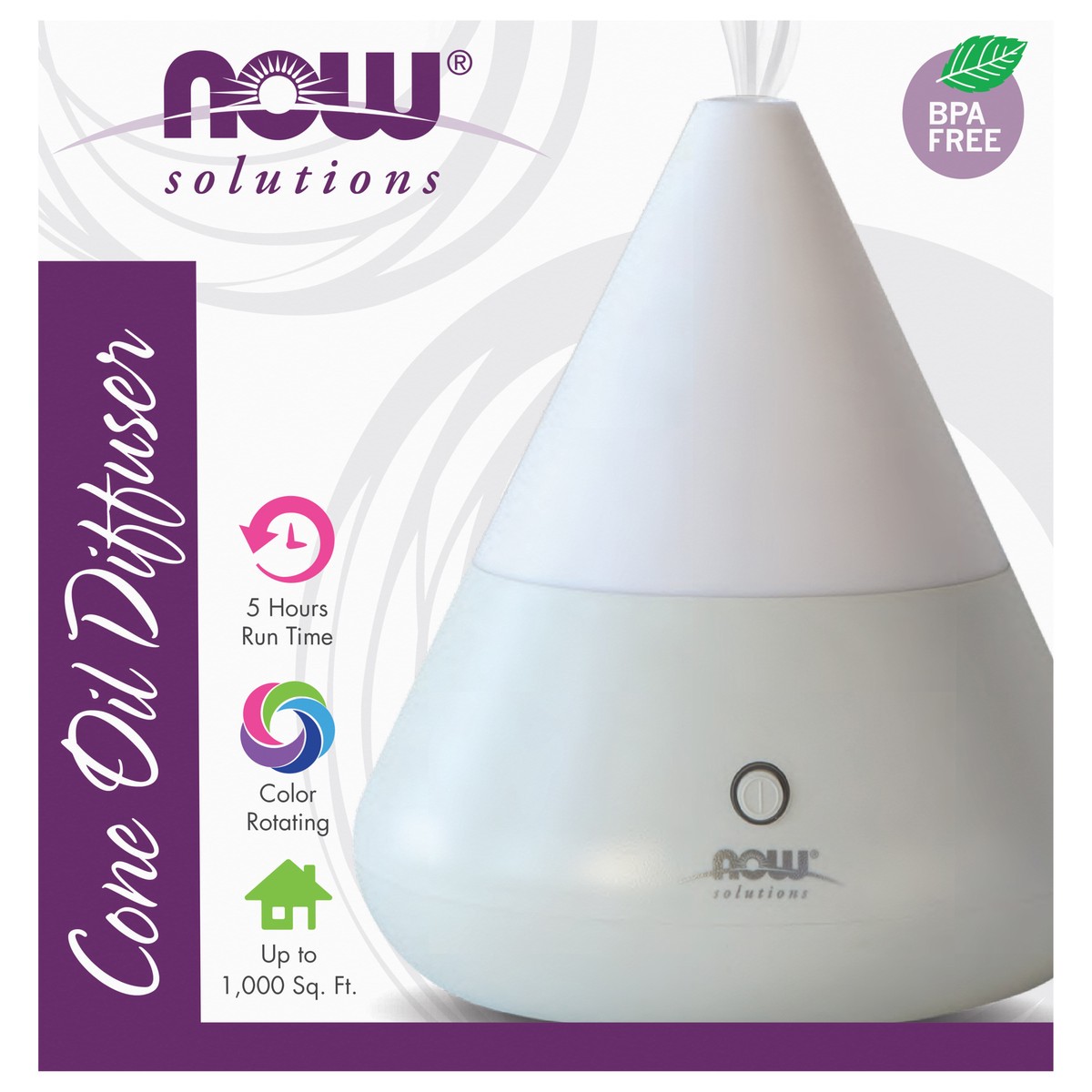 slide 1 of 4, NOW Ultrasonic Essential Oil Diffuser, 1 ct