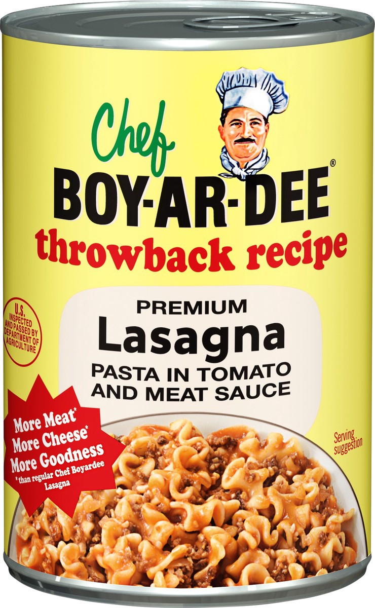 slide 1 of 2, Chef Boyardee Premium Lasagna Pasta in Tomato and Meat Sauce 15 oz, 15 oz