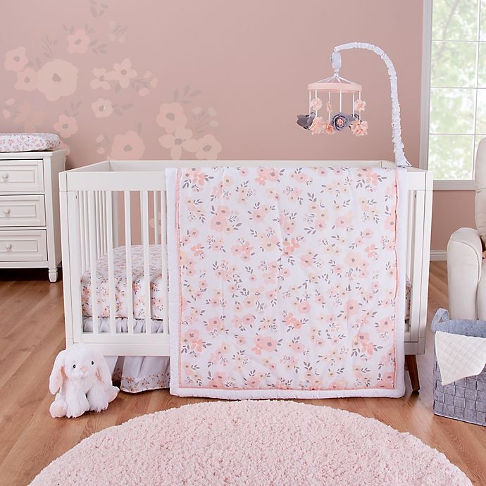Trend Lab Blush Floral Crib Bedding Set Pink 3 ct Shipt