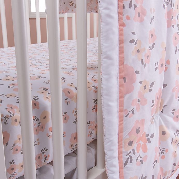 Trend Lab Blush Floral Crib Bedding Set Pink 3 ct Shipt