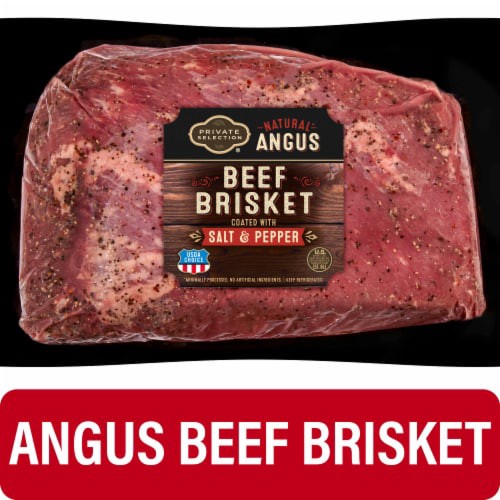 slide 1 of 6, Private Selection® Natural Angus Beef Brisket with Salt and Pepper, per lb