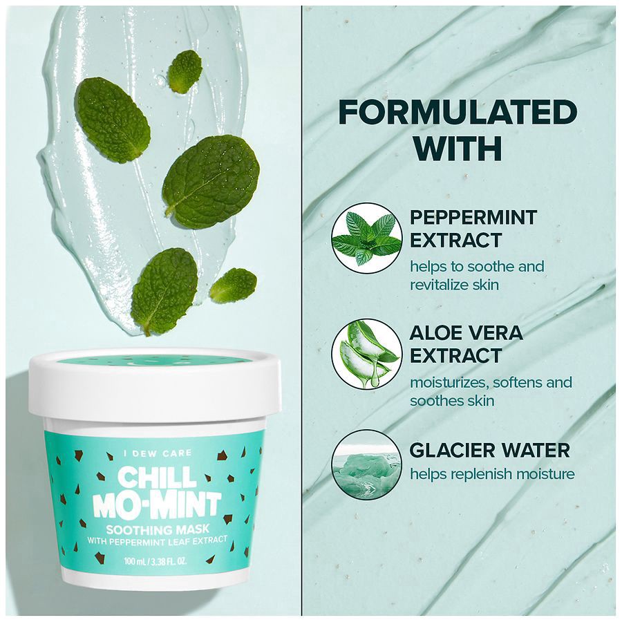slide 4 of 5, I Dew Care Chill Mo-Mint Soothing Mask with Peppermint Leaf Extract 3.38 fl oz, 3.38 fl oz