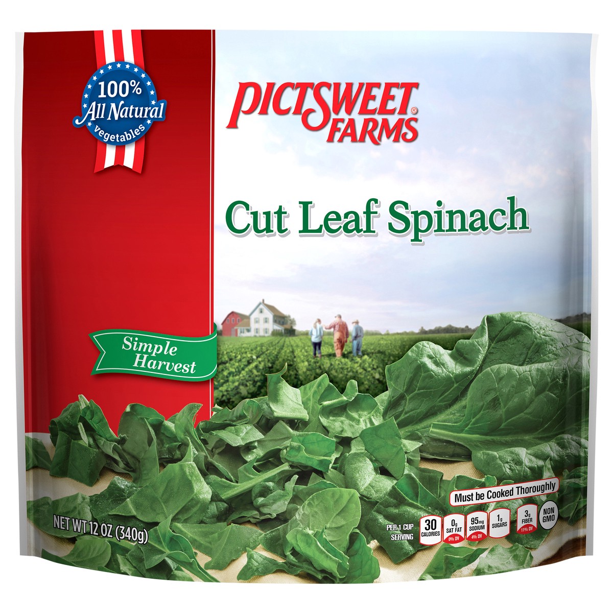 slide 1 of 3, PictSweet Leaf Spinach, 12 oz