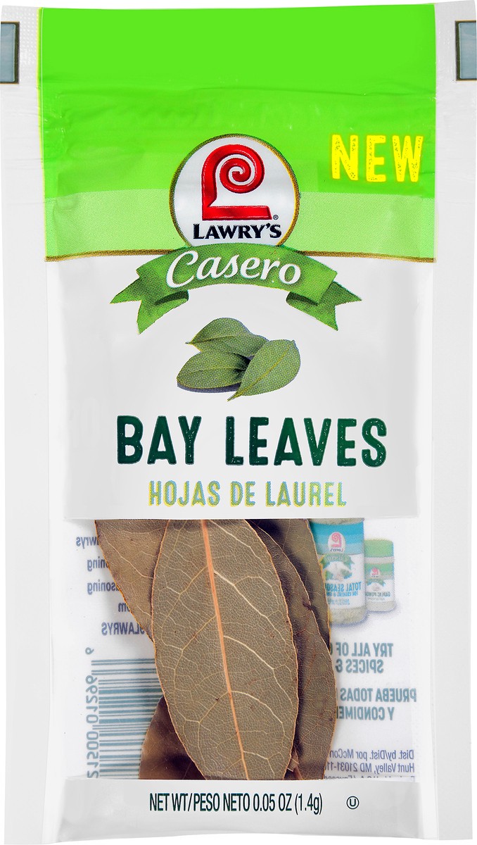 slide 5 of 6, Lawry's Casero Bay Leaves, 0.05 oz