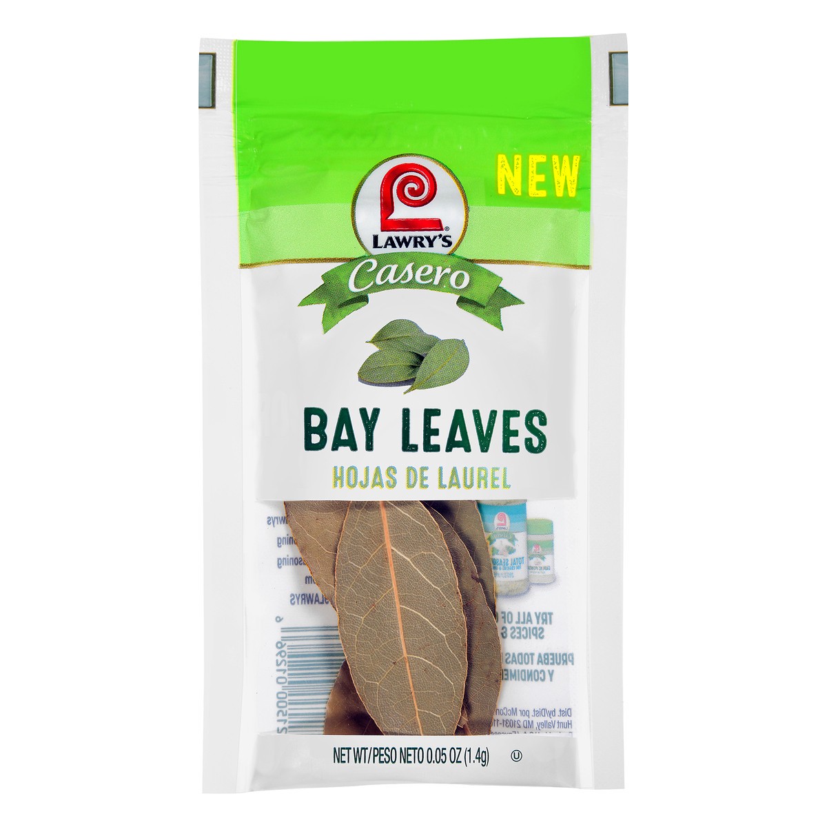 slide 1 of 6, Lawry's Casero Bay Leaves, 0.05 oz