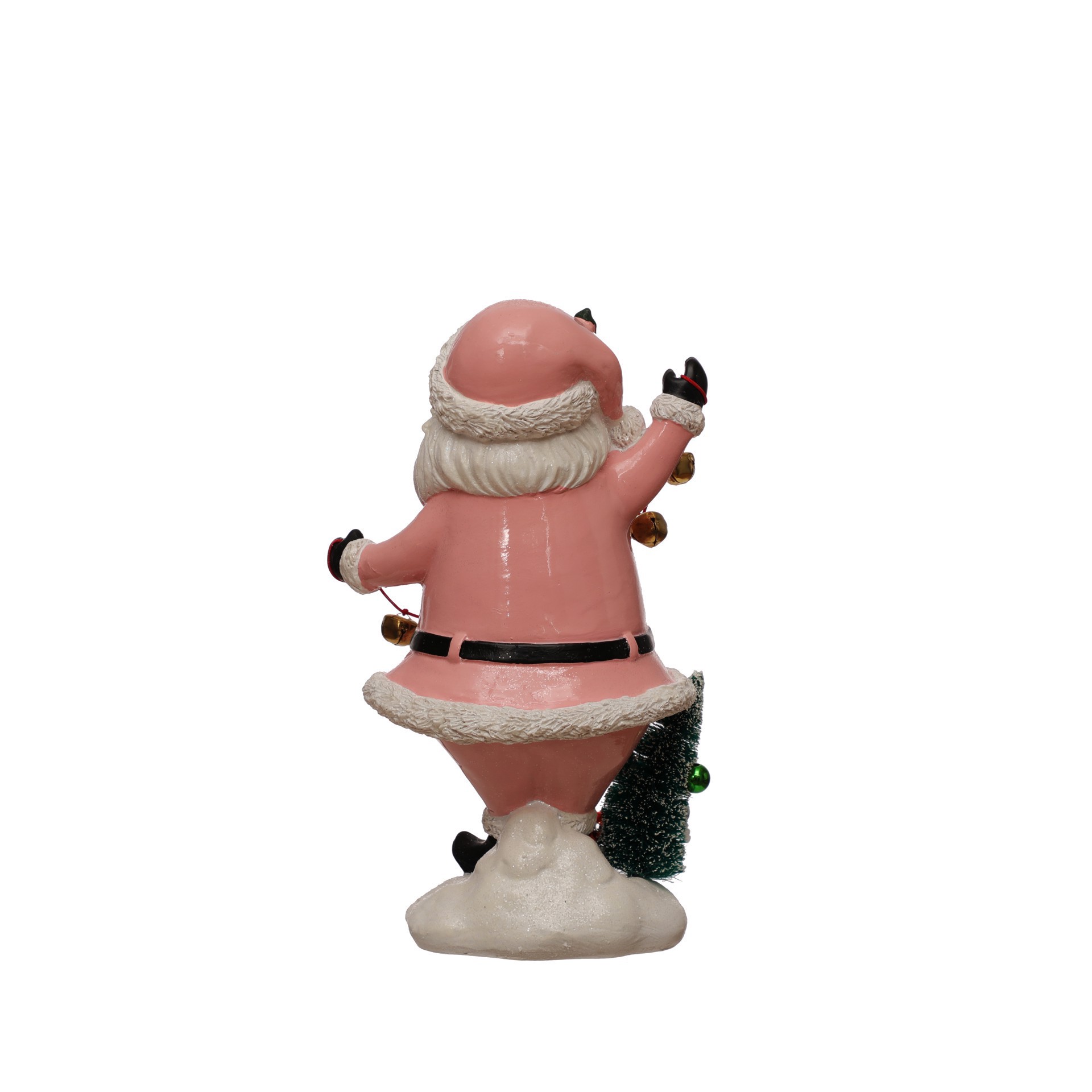 slide 3 of 3, 9.5" Pink Santa With Bells Tabletop Decor By Ashland, 9.5 in