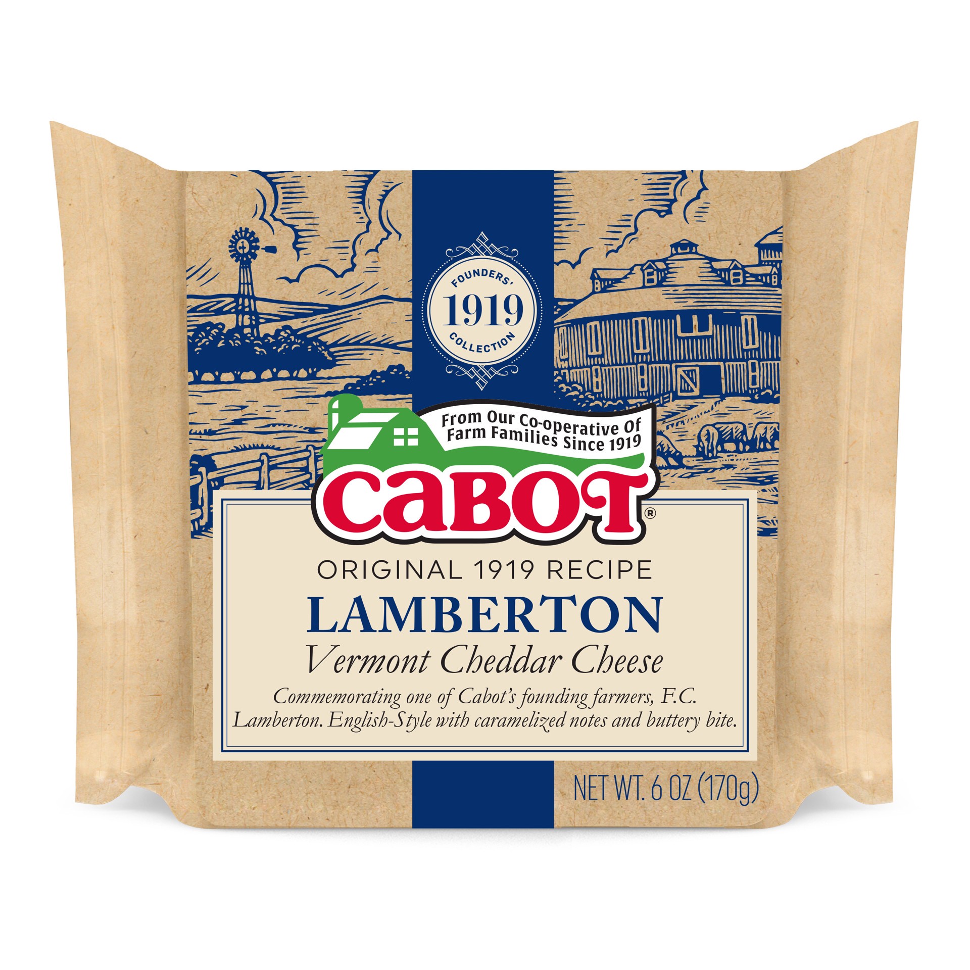 slide 1 of 10, Cabot Founders' Collection: Lamberton Cheddar Cheese - 6 oz., 6 oz