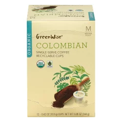 GreenWise Organic Medium Roast Colombian Coffee - 12 ct