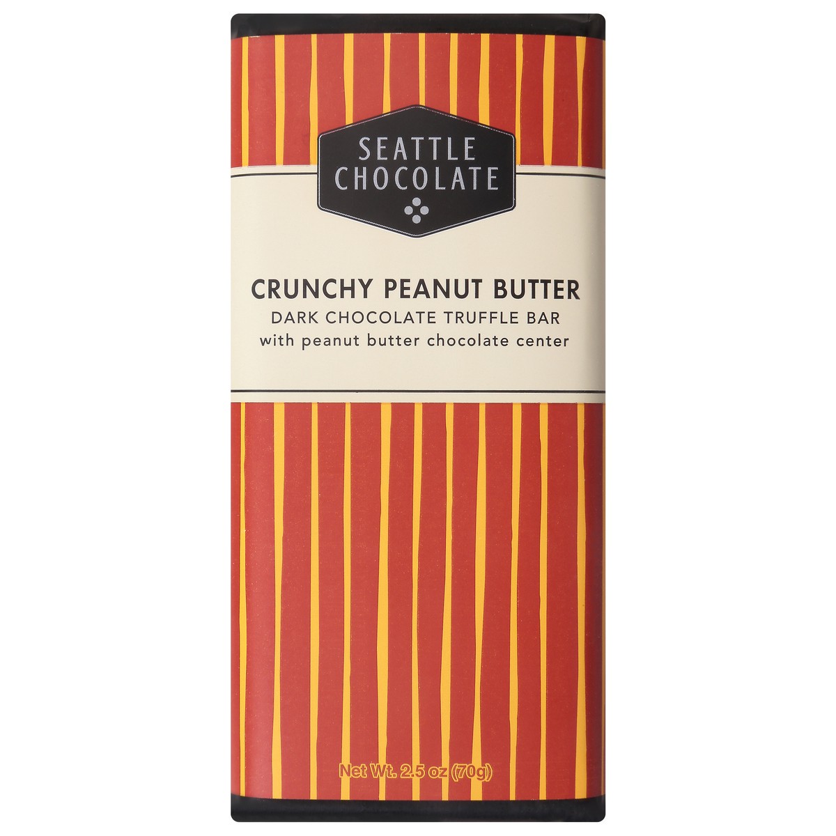 slide 1 of 8, Seattle Chocolate Dark Chocolate Crunchy Peanut Butter Truffle Bar 2.5 oz, 2.5 oz