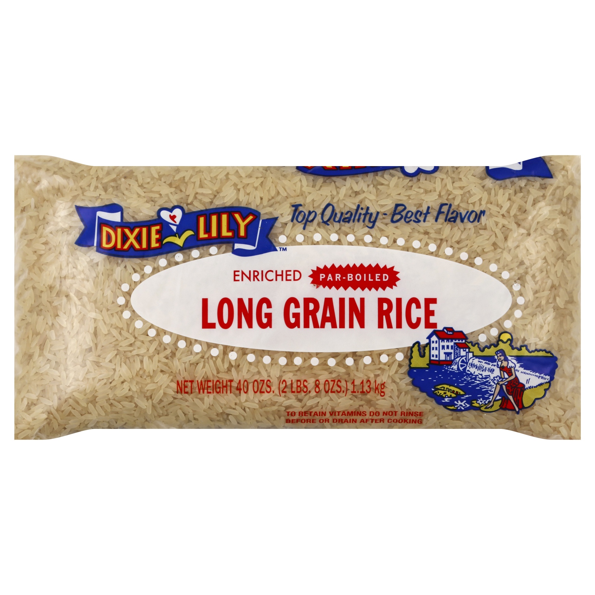 slide 1 of 5, Dixie Lily Parboil Rice, 40 oz