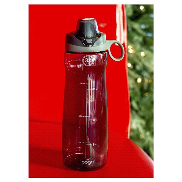 slide 4 of 13, Pogo Tritan Plastic Water Bottle, Chug Lid - Blue, 32 oz