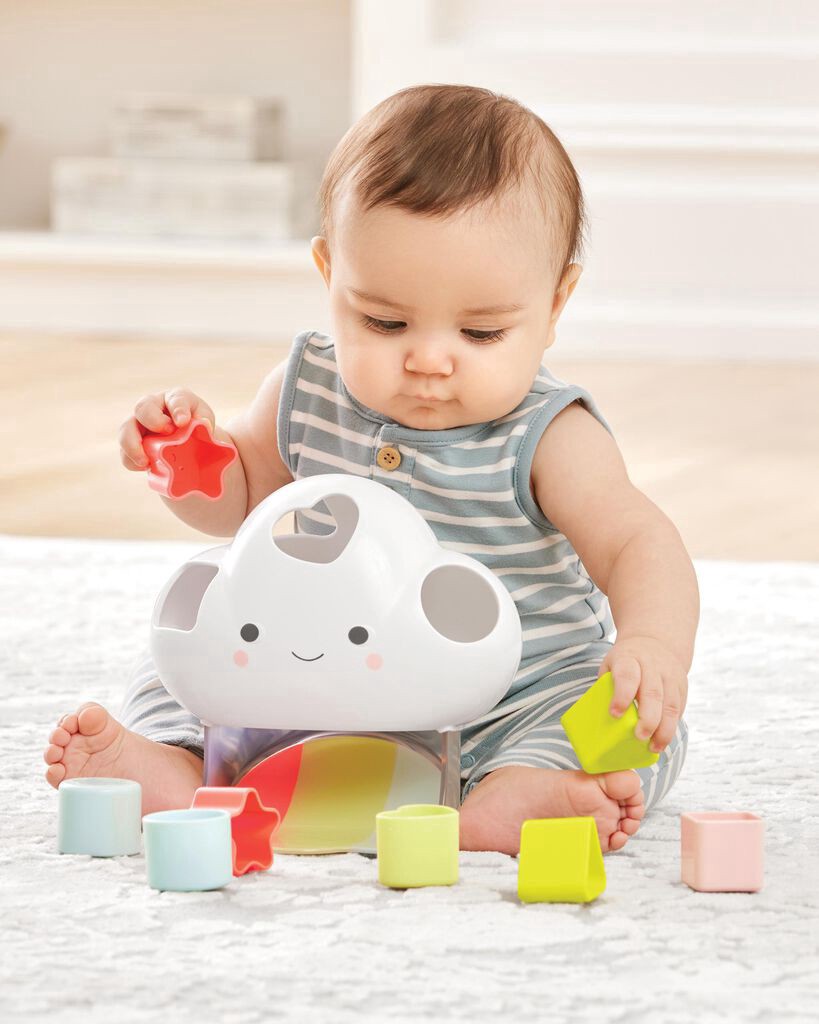 slide 3 of 15, Skiphop Silver Lining Cloud Feelings Shape Sorter Baby Toy Multi NS, 1 ct