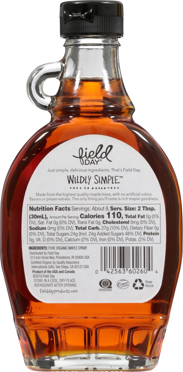 slide 14 of 14, Field Day Organic Maple Syrup 8 fl oz, 8 fl oz