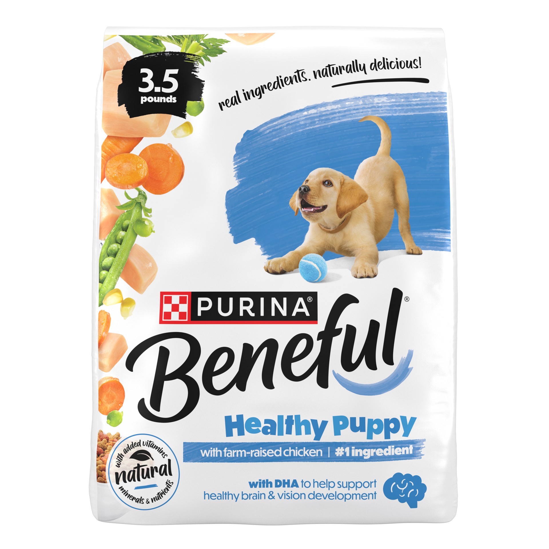 slide 1 of 9, Beneful Purina Beneful Healthy Puppy With Farm-Raised Chicken, Natural High Protein Puppy Food Dry Formula With Added Vitamins, Minerals and Nutrients, 3.5 lb