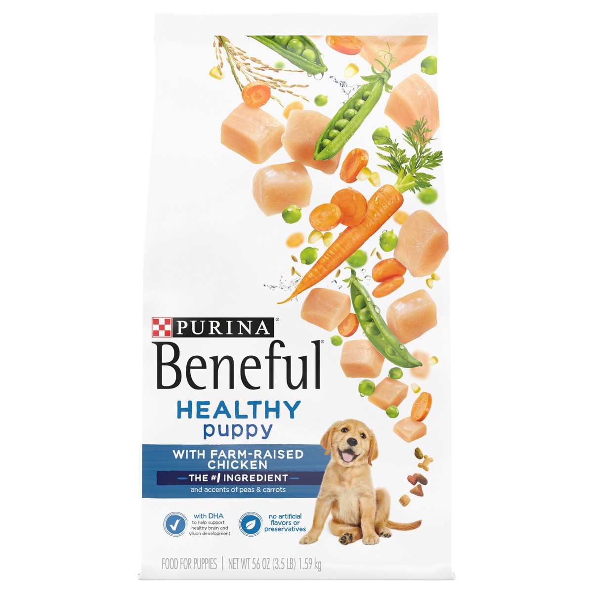 slide 1 of 9, Beneful Purina Beneful Healthy Puppy With Farm-Raised Chicken Dry Puppy Dog Food, 3.5 lb