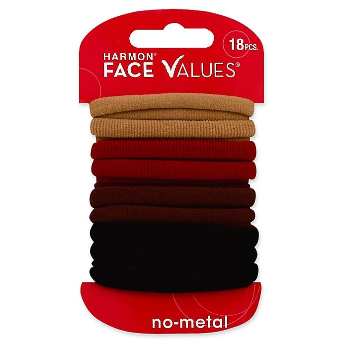 slide 1 of 1, Harmon Face Values Nylon Ponytail Holders - Natural, 18 ct