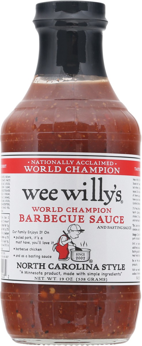 slide 1 of 1, Wee Willy's North Carolina Bbq Sauce, 18 fl oz