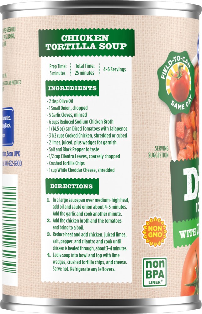slide 5 of 6, Kroger Petite Diced Tomatoes With Green Chilies, 14.5 oz