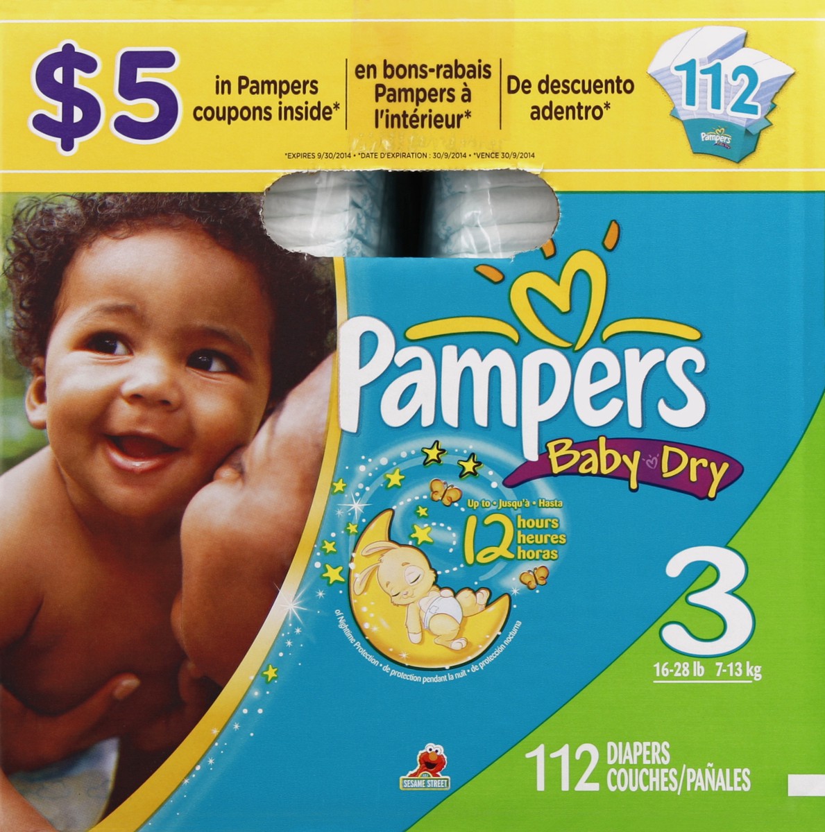 slide 7 of 7, Pampers Diapers 112 ea, 112 ct