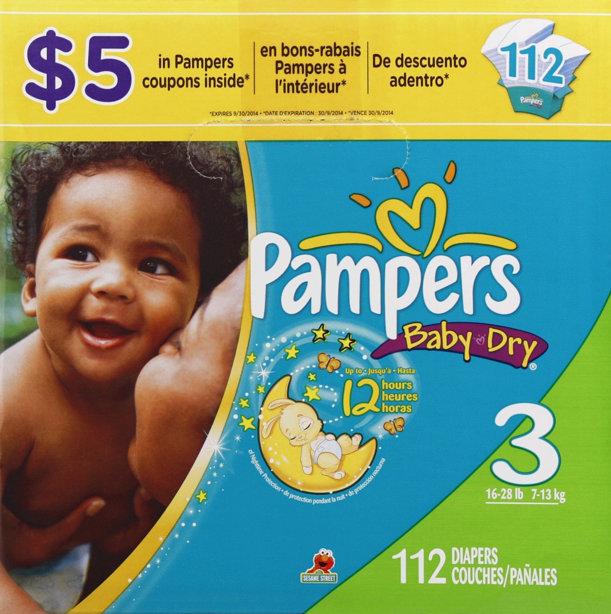 slide 5 of 7, Pampers Diapers 112 ea, 112 ct