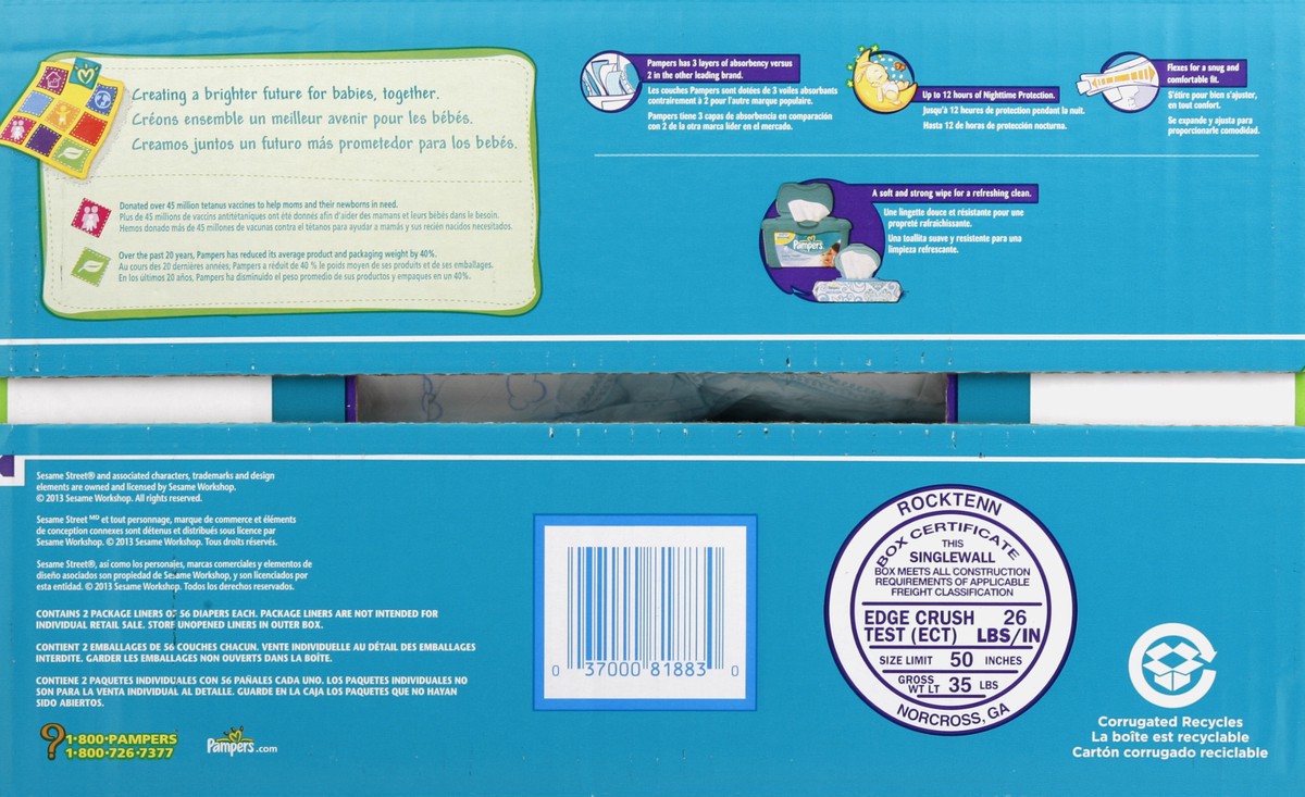 slide 6 of 7, Pampers Diapers 112 ea, 112 ct