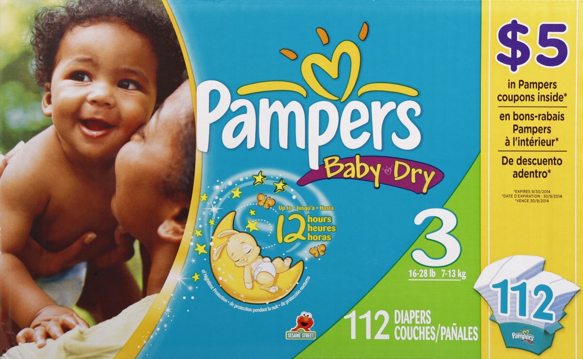 slide 3 of 7, Pampers Diapers 112 ea, 112 ct