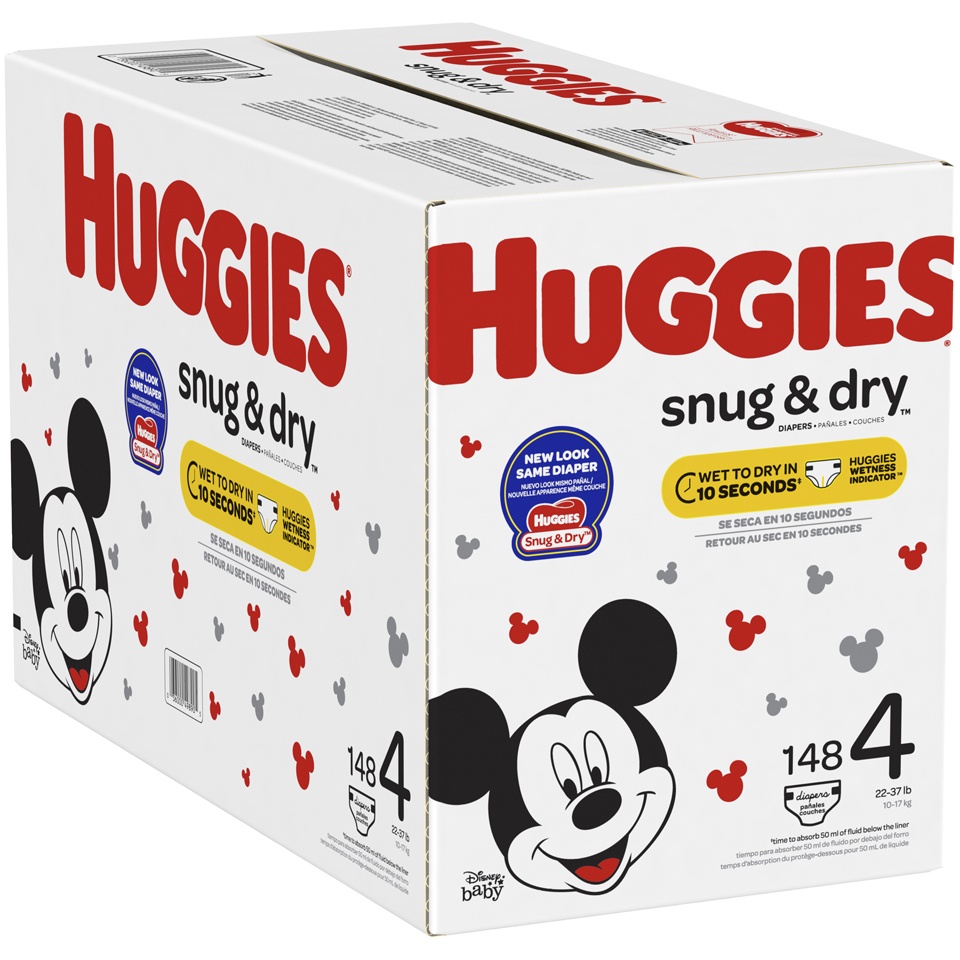 slide 2 of 3, Huggies Snug & Dry Diapers 156 ct, size 4