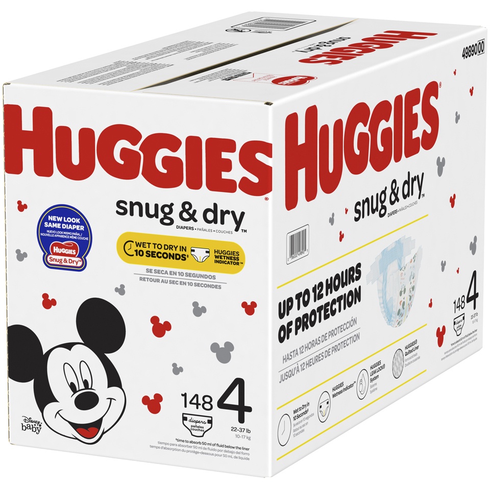 slide 3 of 3, Huggies Snug & Dry Diapers 156 ct, size 4