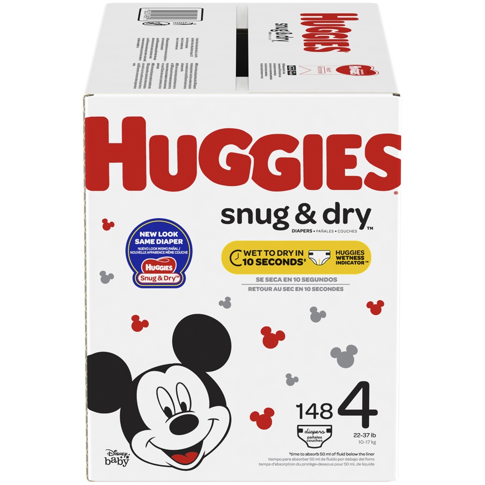 slide 1 of 3, Huggies Snug & Dry Diapers 156 ct, size 4