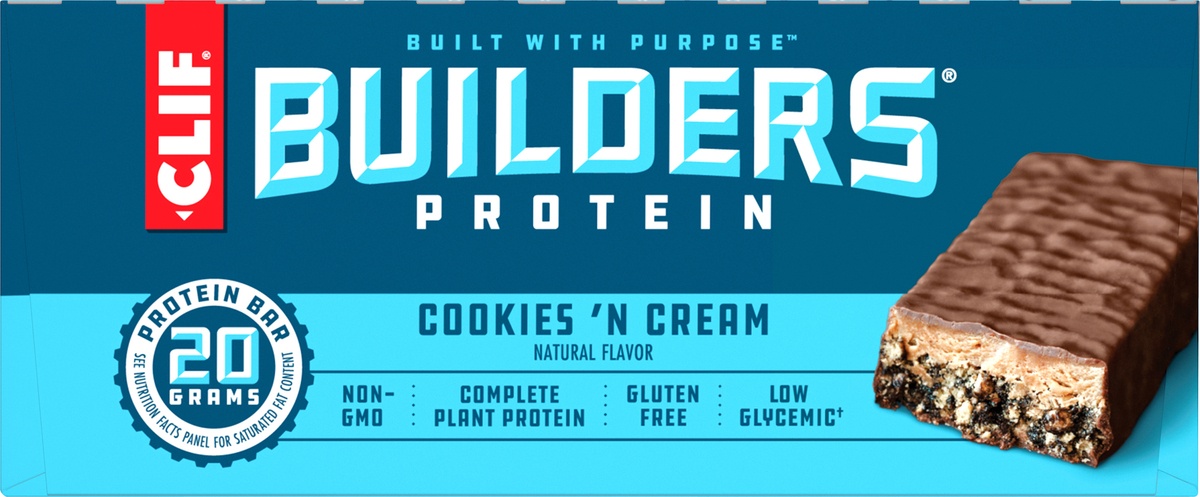 slide 9 of 10, CLIF Protein Builder Bar Cookie Creme Case, 12 ct