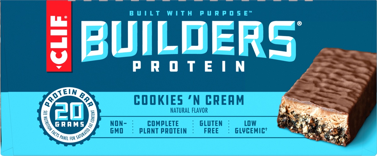 slide 10 of 10, CLIF Protein Builder Bar Cookie Creme Case, 12 ct