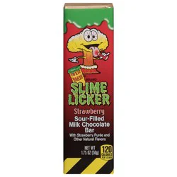 Toxic Waste Slime Licker Sour-Filled Strawberry Milk Chocolate Bar 1.75 oz