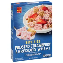 Sunny Select Bite Size Shredded Wheat Frosted Strawberry Cereal 15.5 oz