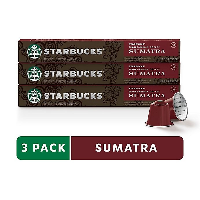 slide 1 of 7, Starbucks by Nespresso Sumatra Espresso Capsules, 30 ct