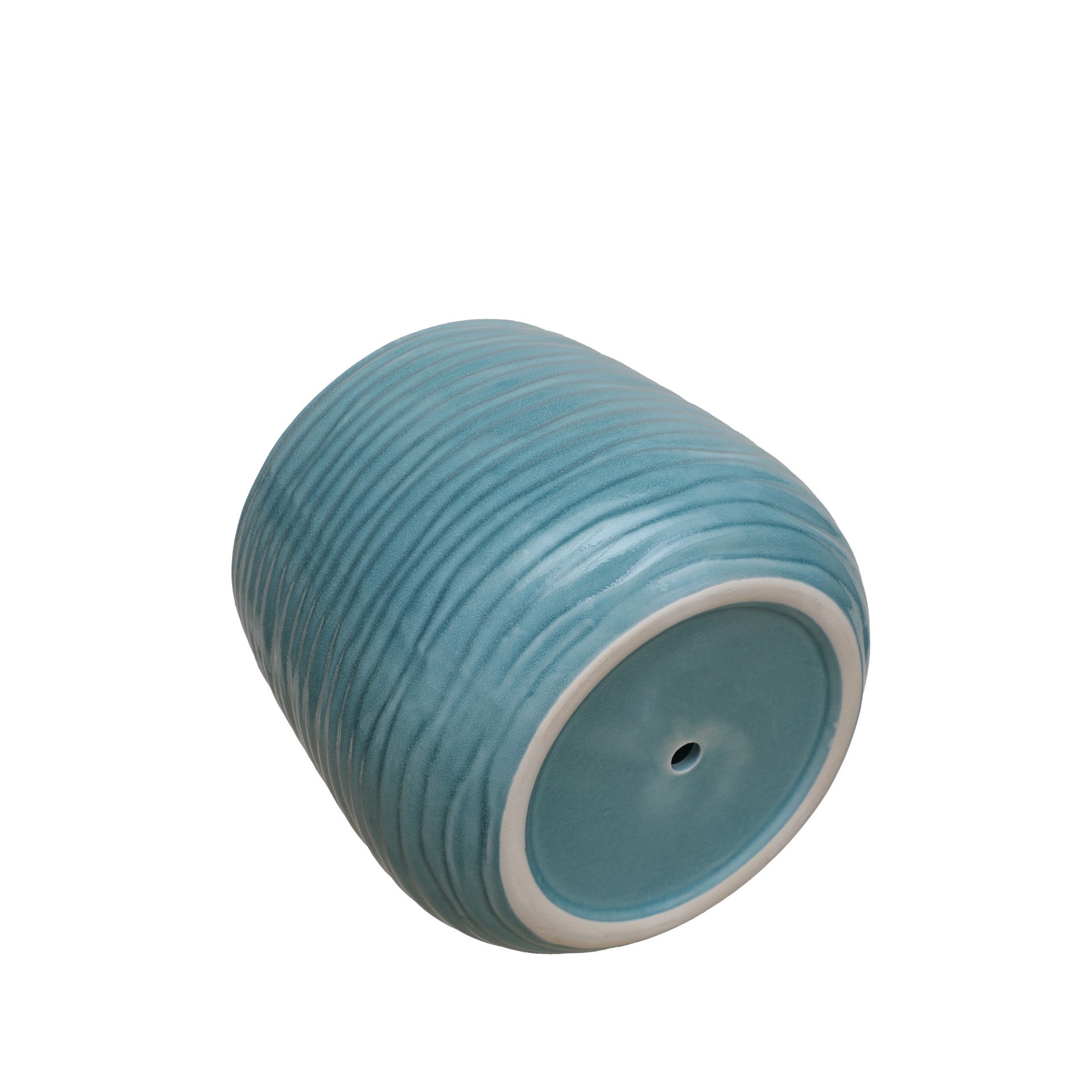 slide 2 of 3, 9" Turquoise Ceramic Pot By Ashland, 9 in