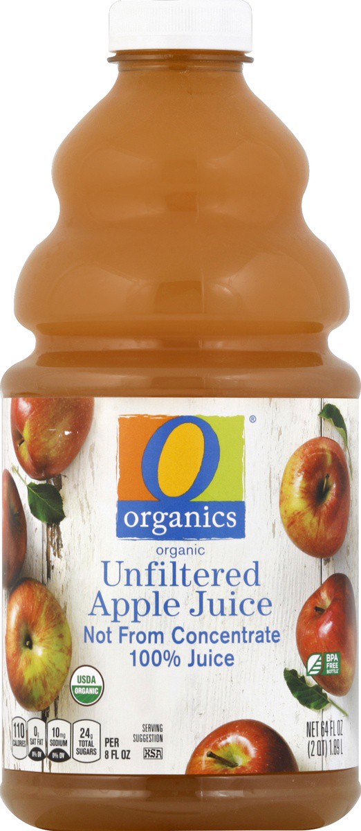 slide 4 of 4, O Organics 100% Juice Organic Unfiltered Apple, 