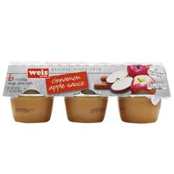 Weis Quality Cinnamon, Apple Sauce - 24 oz