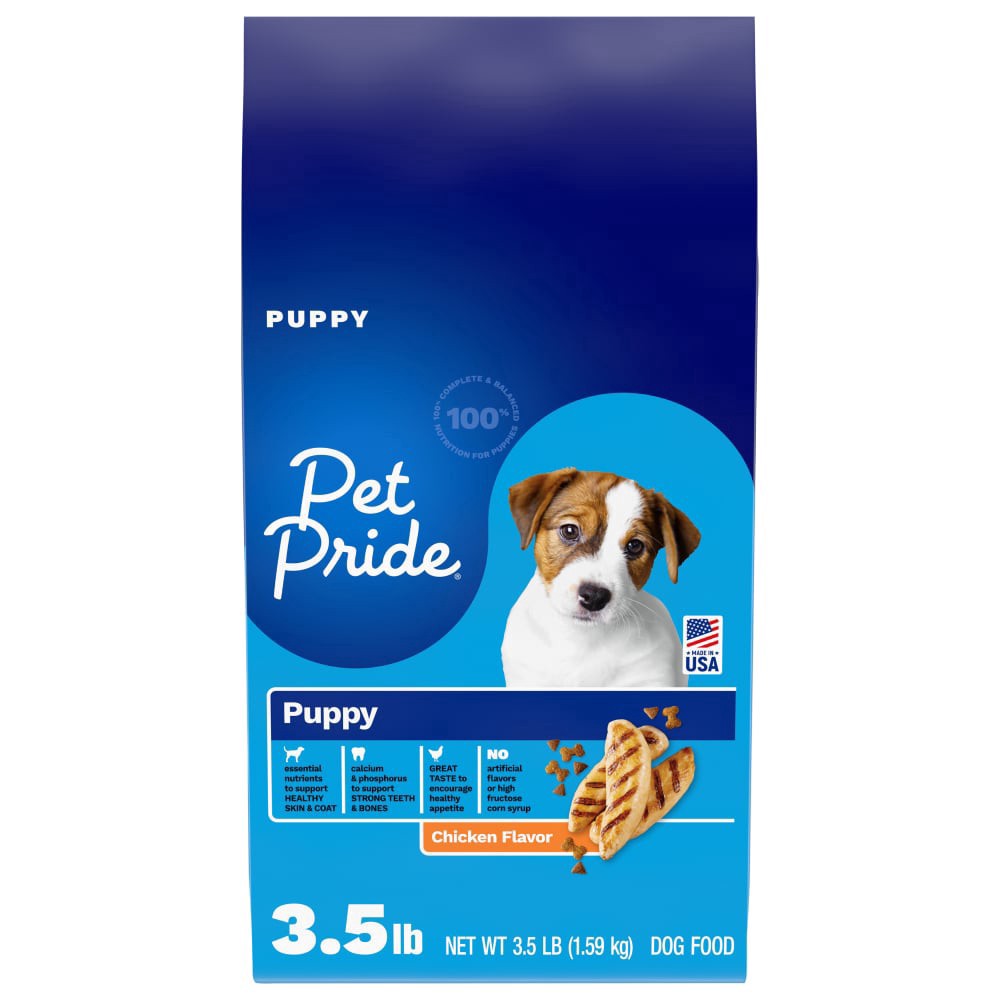 slide 4 of 4, Pet Pride Puppy Formula Chicken Flavored Dog Food, 3.5 lb