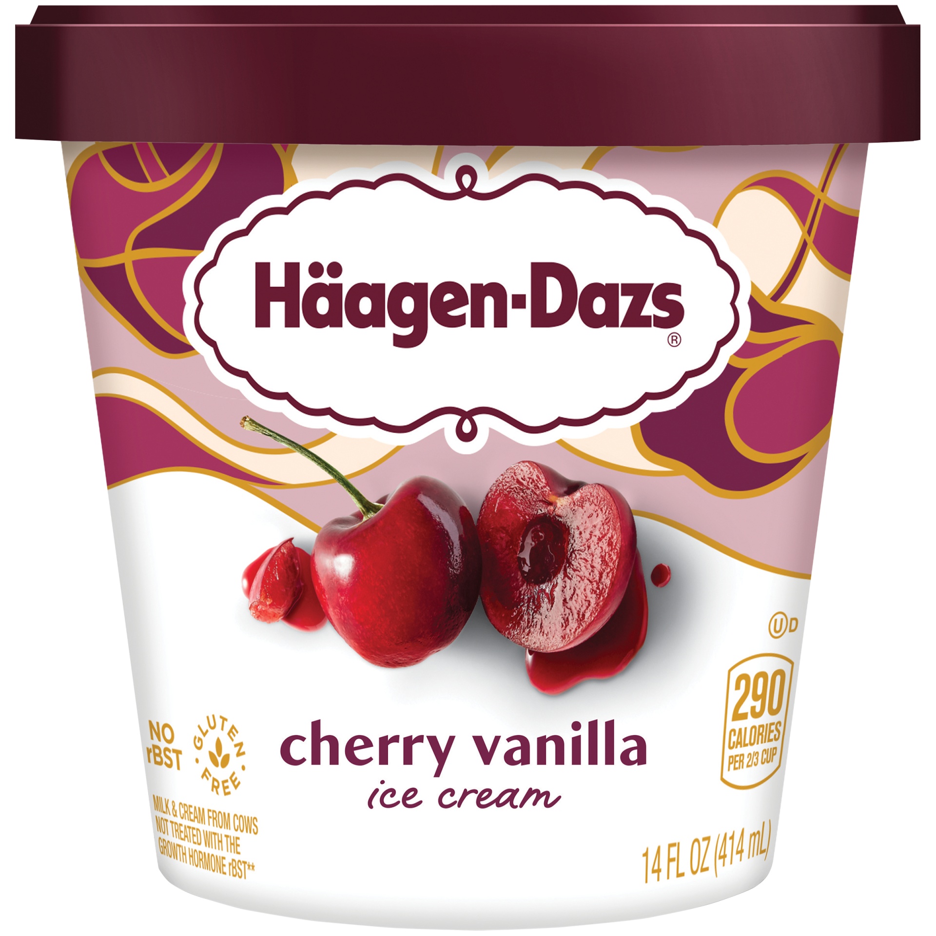 slide 1 of 7, Haagen-Dazs Cherry Vanilla Ice Cream, 14 fl oz