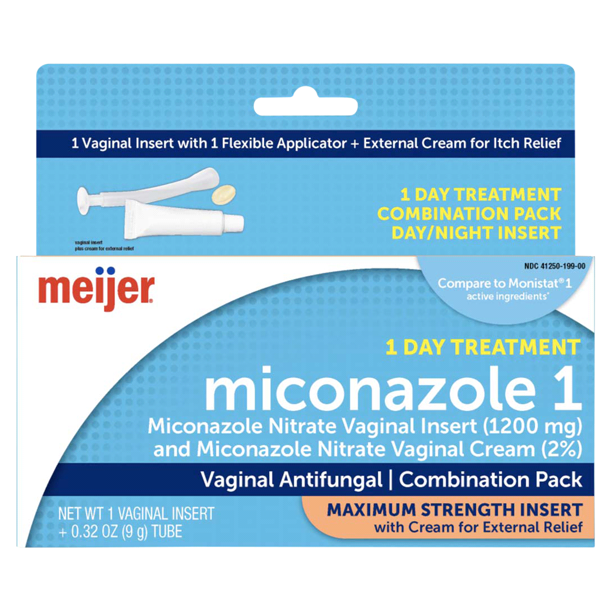 slide 1 of 3, Meijer Miconazole 1 Combination Pack, 0.32 oz