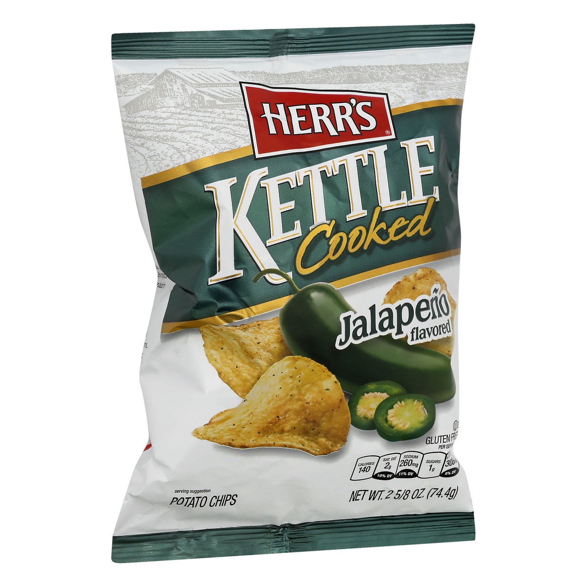 slide 2 of 9, Herr's Herrs Jalapeno Kettle, 2.63 oz