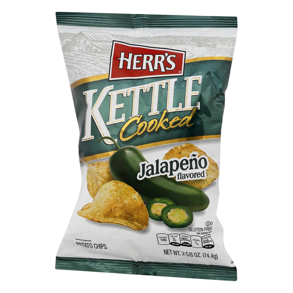 slide 3 of 9, Herr's Herrs Jalapeno Kettle, 2.63 oz