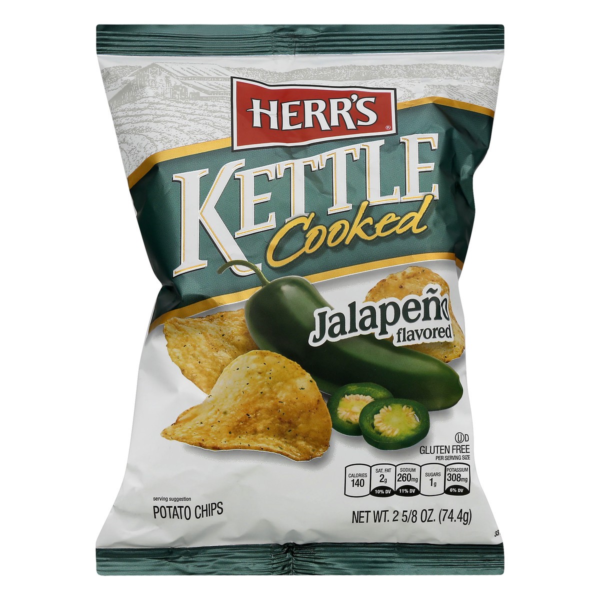 slide 1 of 9, Herr's Herrs Jalapeno Kettle, 2.63 oz