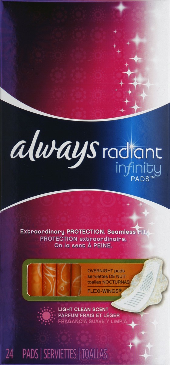 slide 1 of 7, Always Pads 24 ea, 24 ct