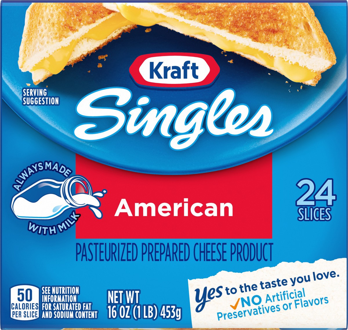 slide 3 of 9, Kraft Cheese Slices, American, 24 ct