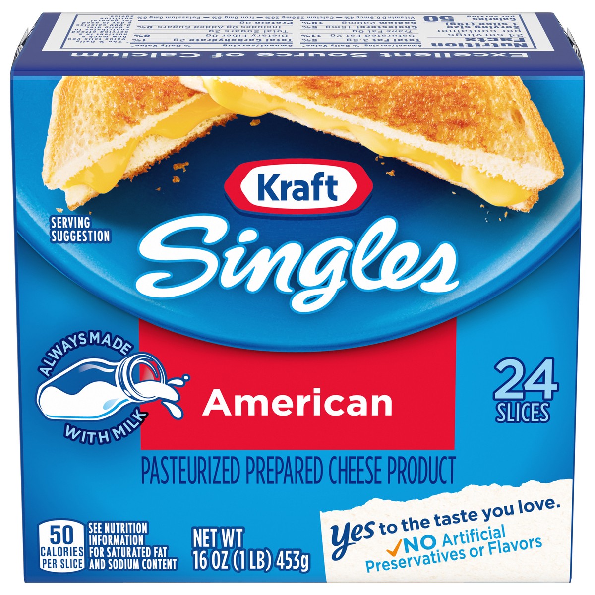 slide 1 of 9, Kraft Singles American Slices, 24 ct Pack, 24 ct